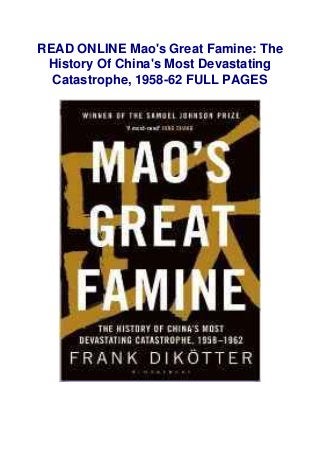 The Great Famine In China The Great Famine In China